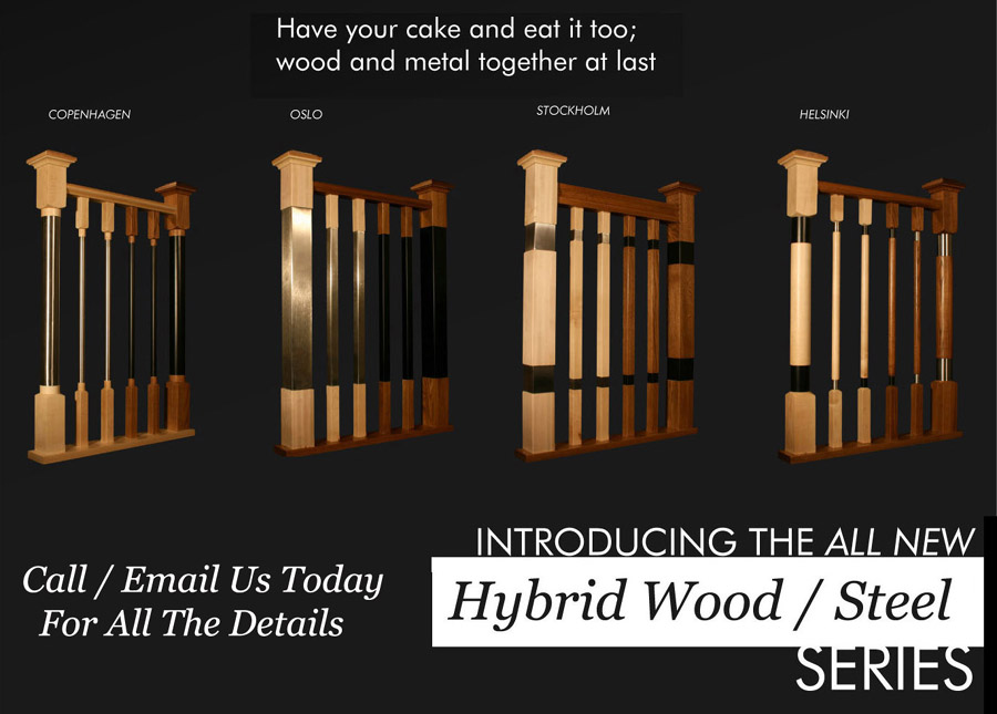 Hybrid Wood Steel Newels Balusters Profiles